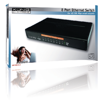 CMP-EHUB25 8-poorts ethernet switch 10/100 mbps Verpakking foto